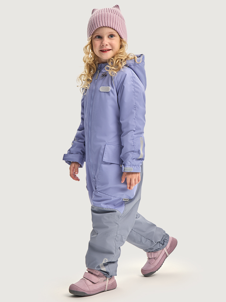 Комбинезон NIKASTYLE 8м8626 лаванда/светло-серый - фото 3