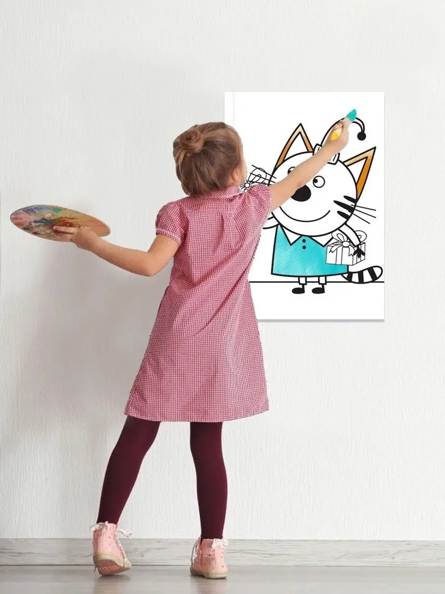 Раскраска Проф-Пресс Три кота. Зима. Макси формат А3. 20 стр. - фото 3