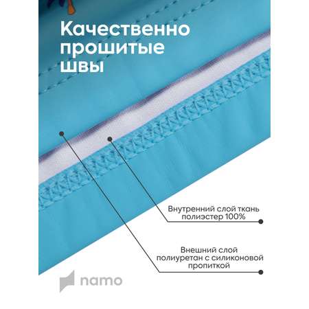 Детская шапочка для плавания Namo голубая синий динозавр