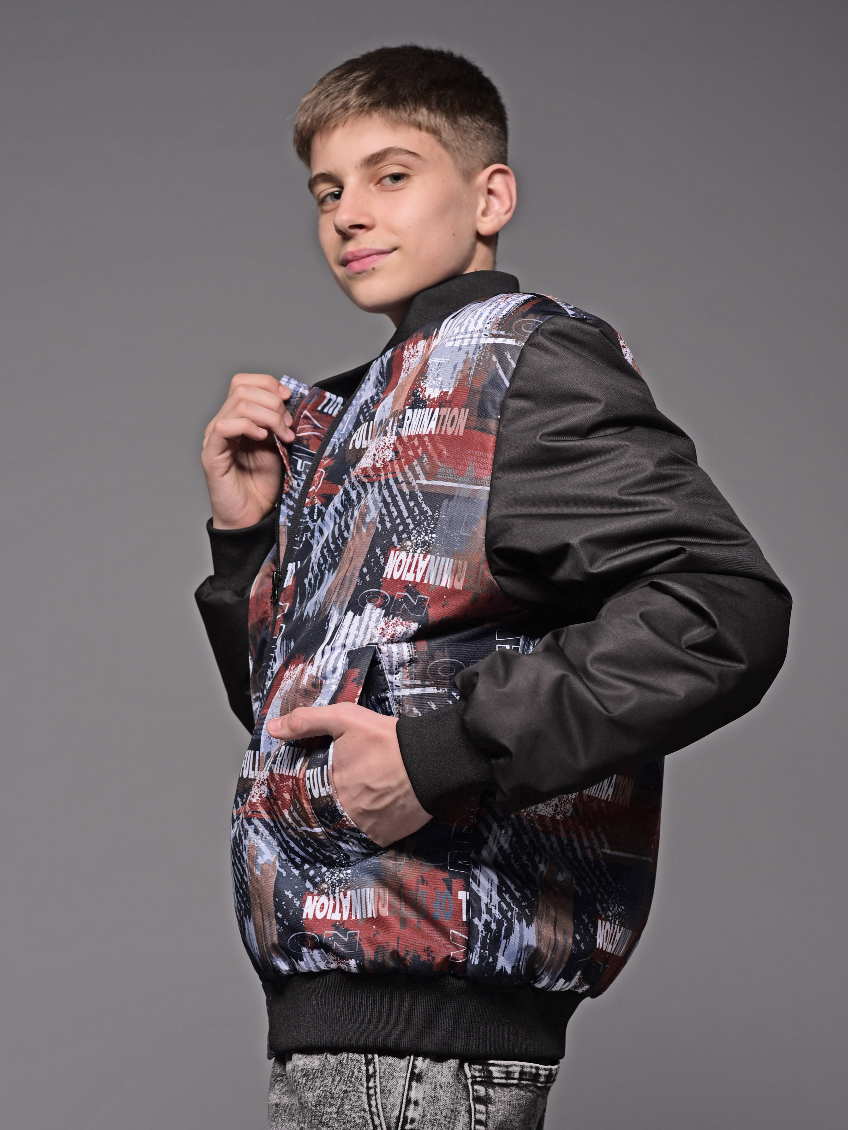 Бомбер Аврора 1039-М/принт-терракот - фото 6