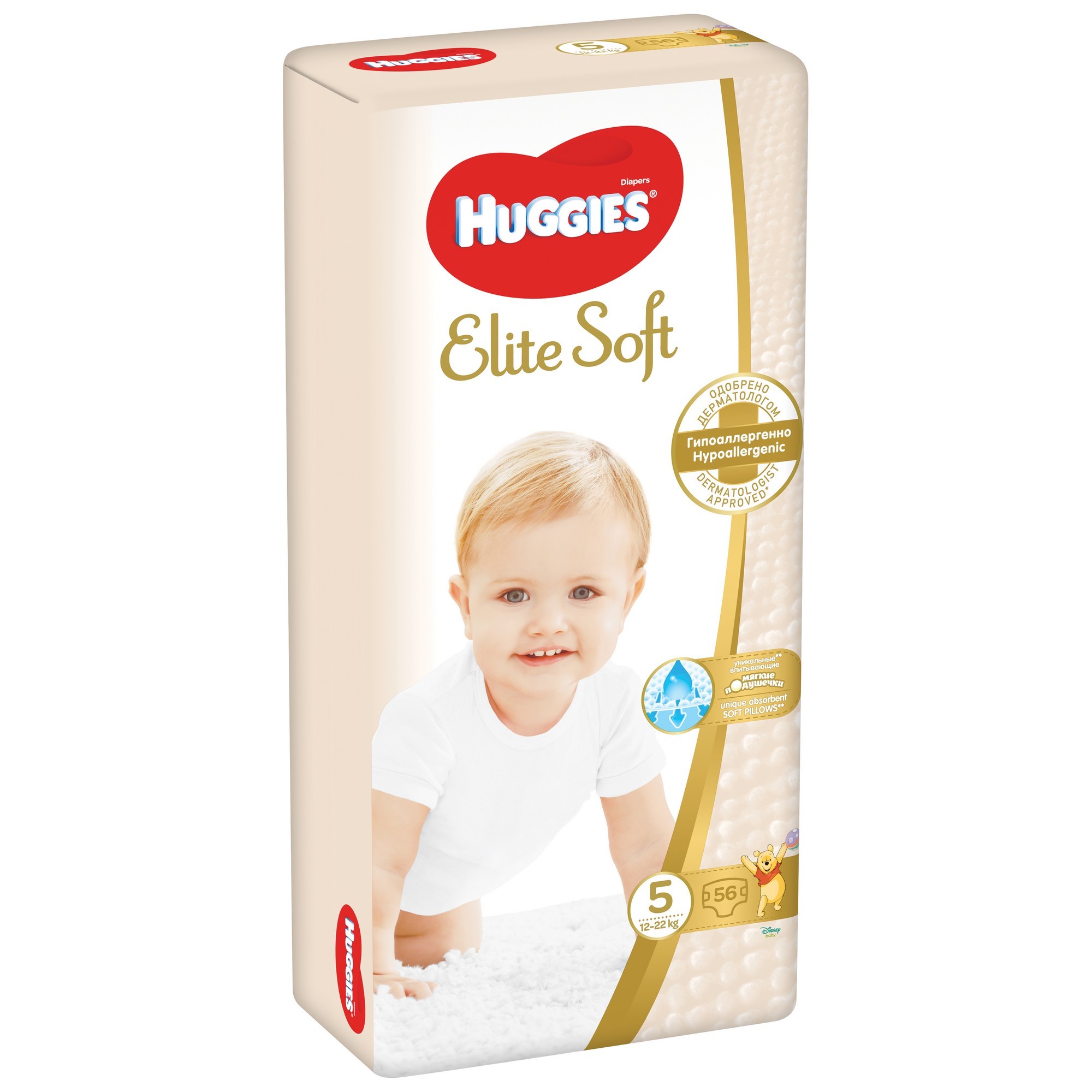 Подгузники Huggies Elite Soft 5 (12-22 кг) 56 шт. - фото 2