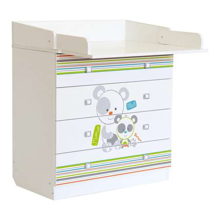 Комод Polini kids Simple 1580 Панды Белый