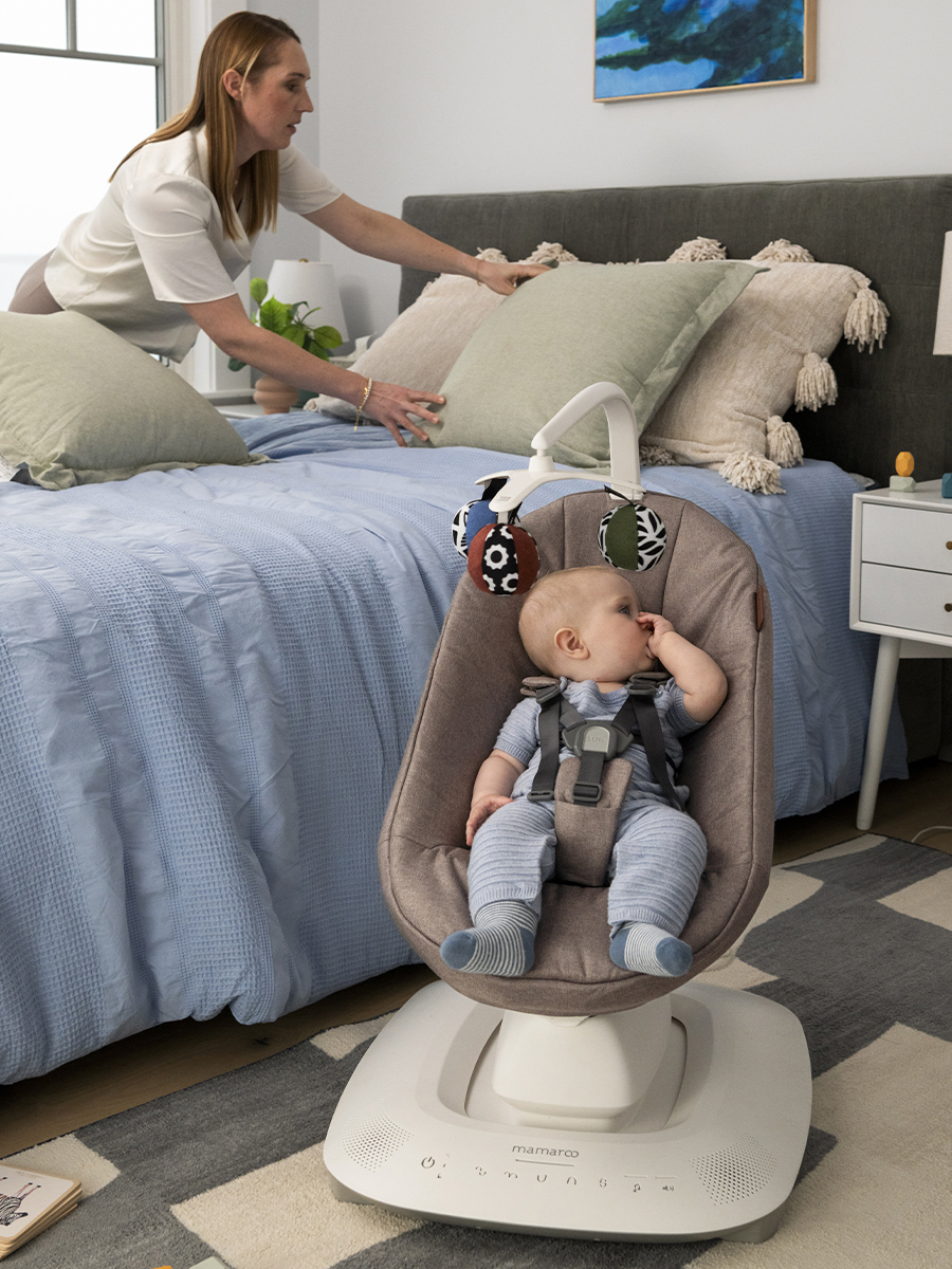 Кресло-качалка UPPAbaby Wells - Dark Taupe Melange коричневый - фото 8