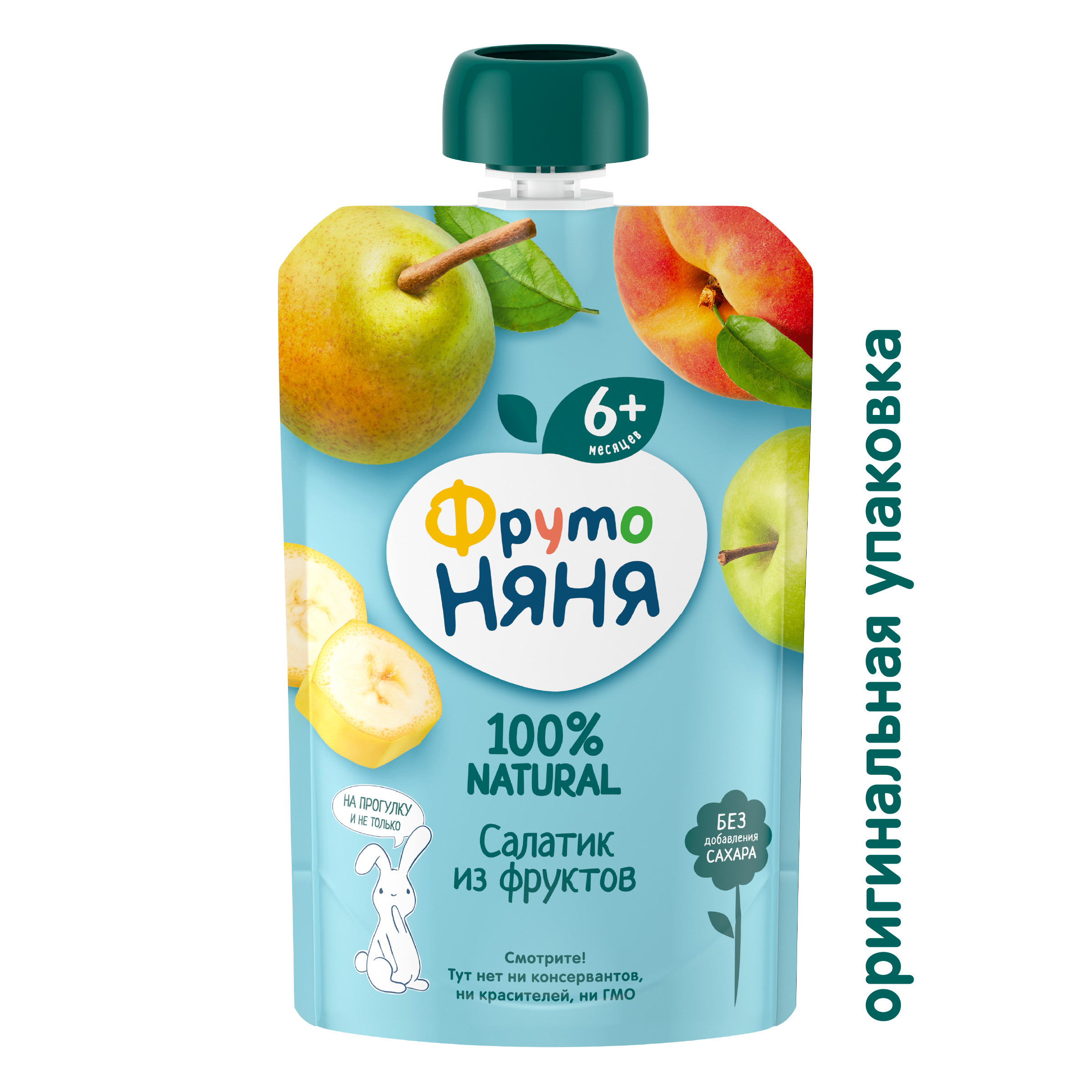 Пюре ФрутоНяня Салатик из фруктов с 6 мес 90 г - фото 2