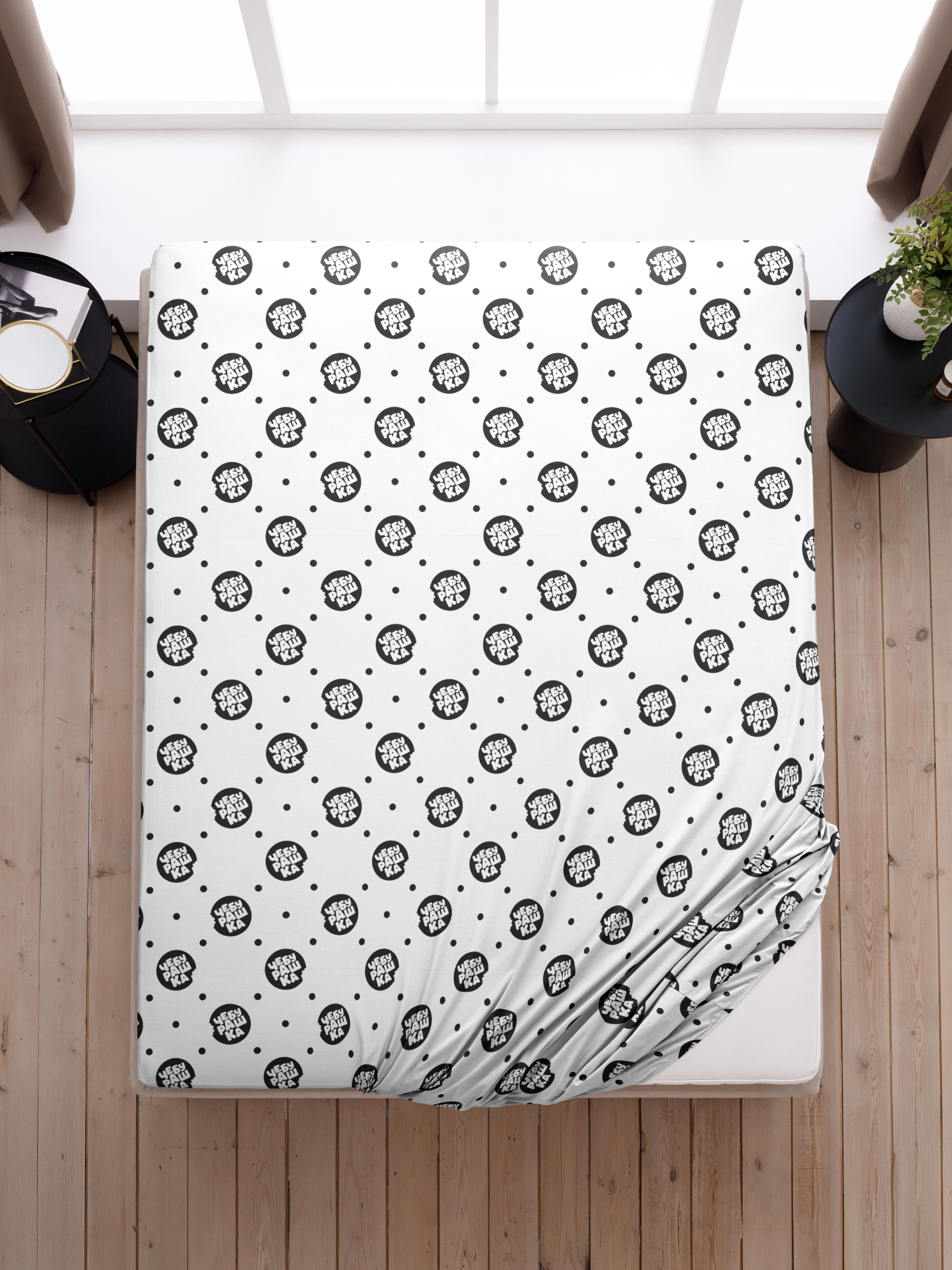 Простыня Ночь Нежна Чебурашка 80 x 160 см на резинке 2 шт. - фото 1