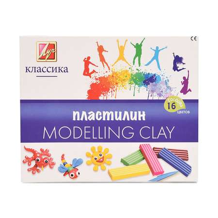 Пластилин Луч 16 цв.