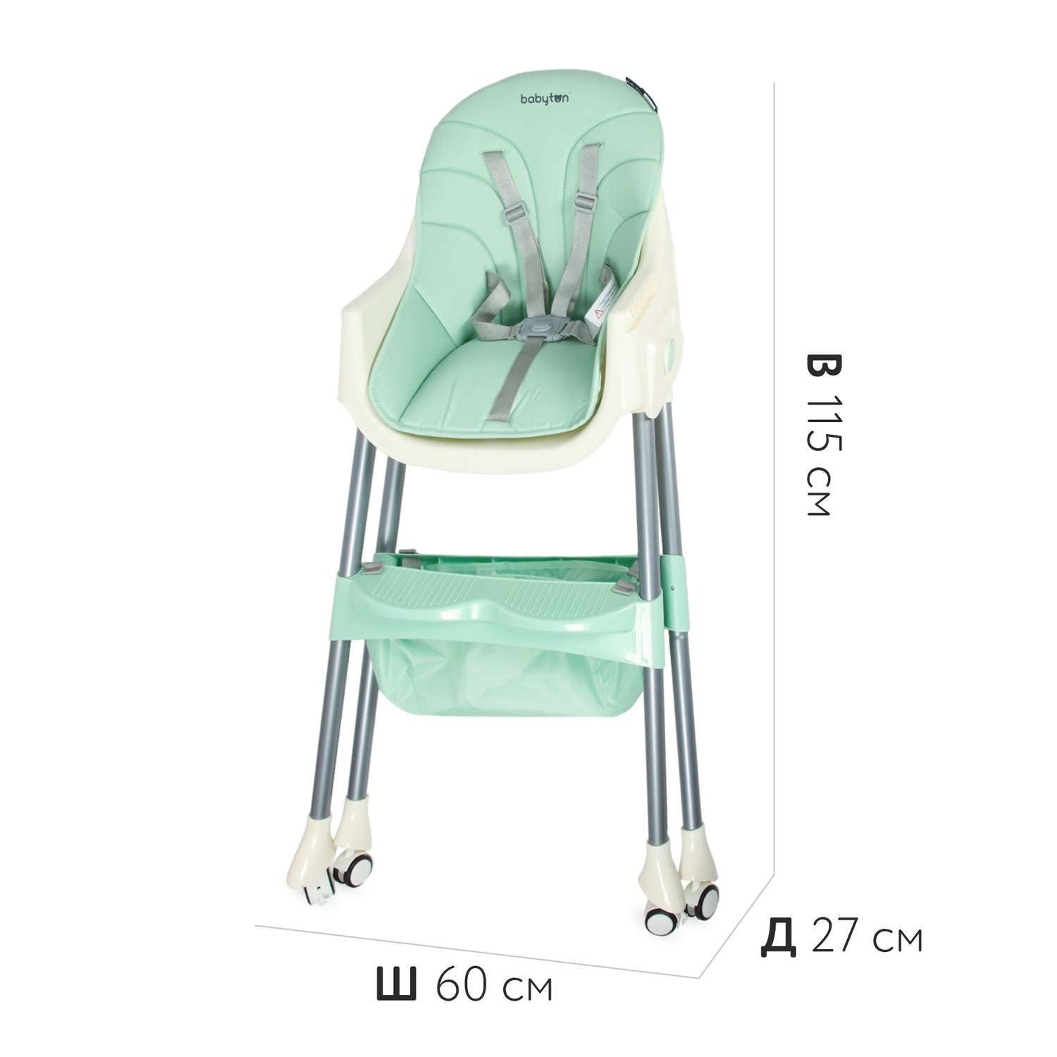 Стульчик для кормления Babyton Bueno Green трансформер - фото 6
