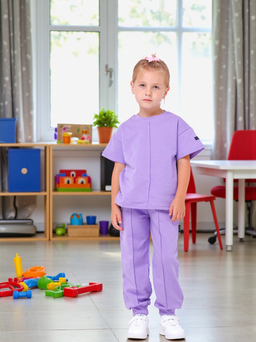 Спортивный костюм VEDDI 2080/6041фп-2024-сиреневый - фото 4