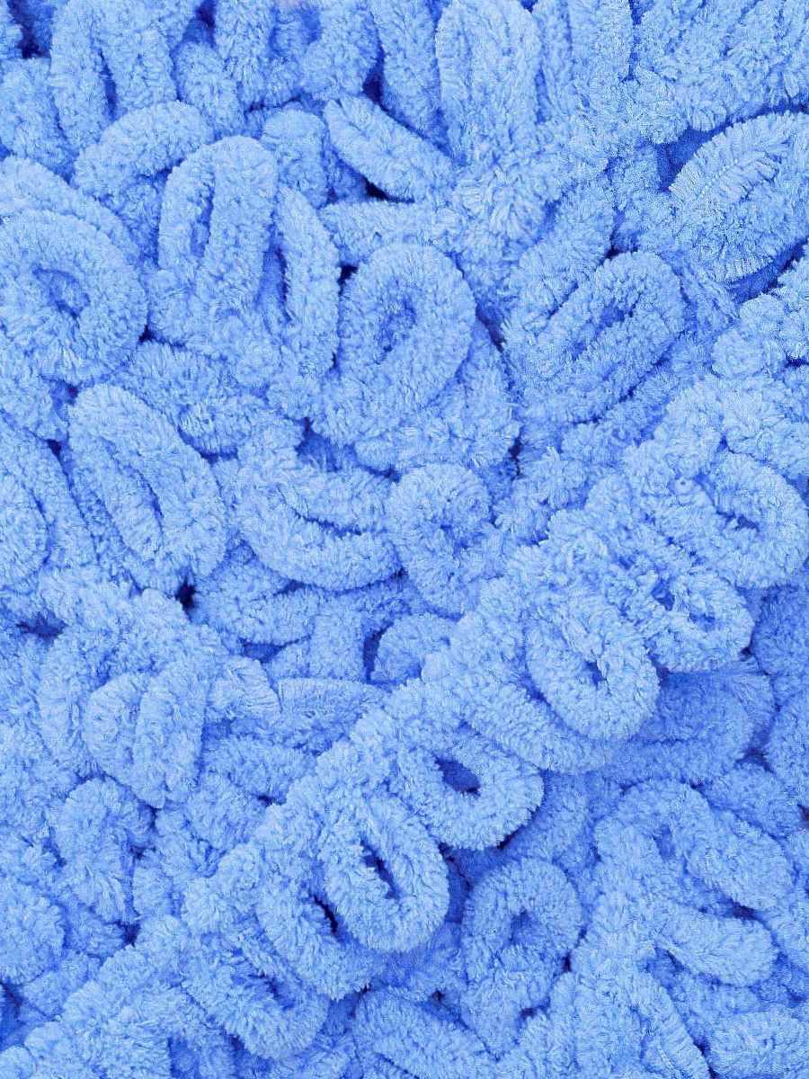 Пряжа для вязания Alize puffy 100 г 9 м микрополиэстер фантазийная плюшевая 289 синий 5 мотков - фото 6