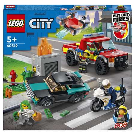 Конструктор LEGO City Fire Rescue and Police Chase блочный