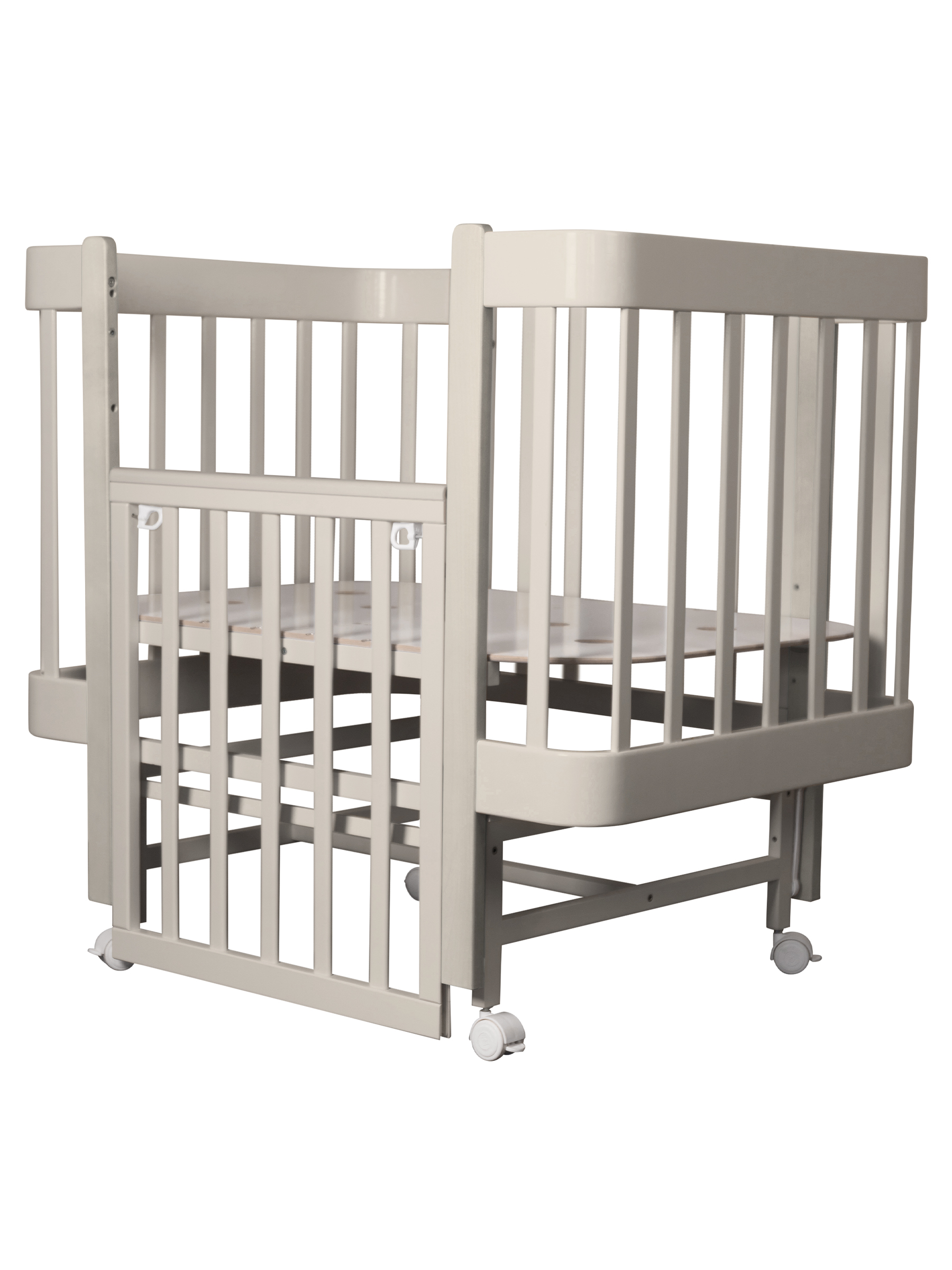Детская кроватка Ingo Tiny кашемир-кашемир, продольный маятник - фото 4