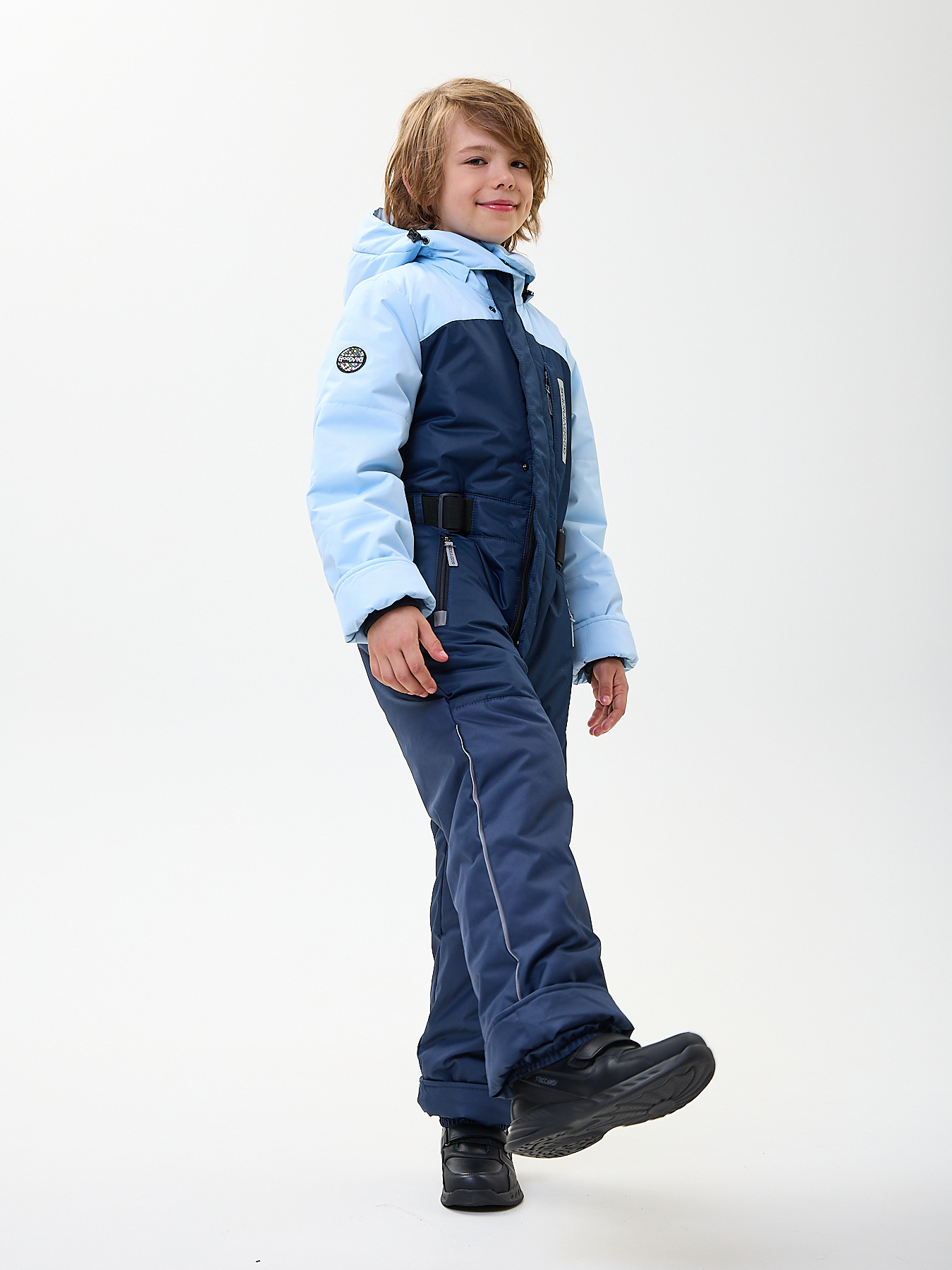 Комбинезон GooDvinKids КМ12019-21/темно-синий_голубой - фото 3