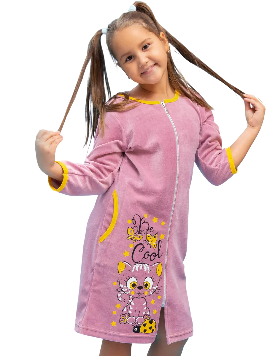 Халат TOTEMFOX 831В2F/сухая розаКотик - фото 1