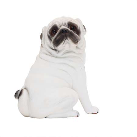 Фигурка Детское Время Белый Мопс (собака, сидит)