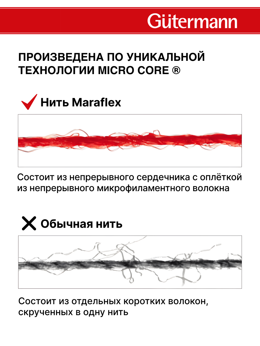 Нитки для шитья трикотажа Maraflex Guttermann 150м цвет 112 - фото 2