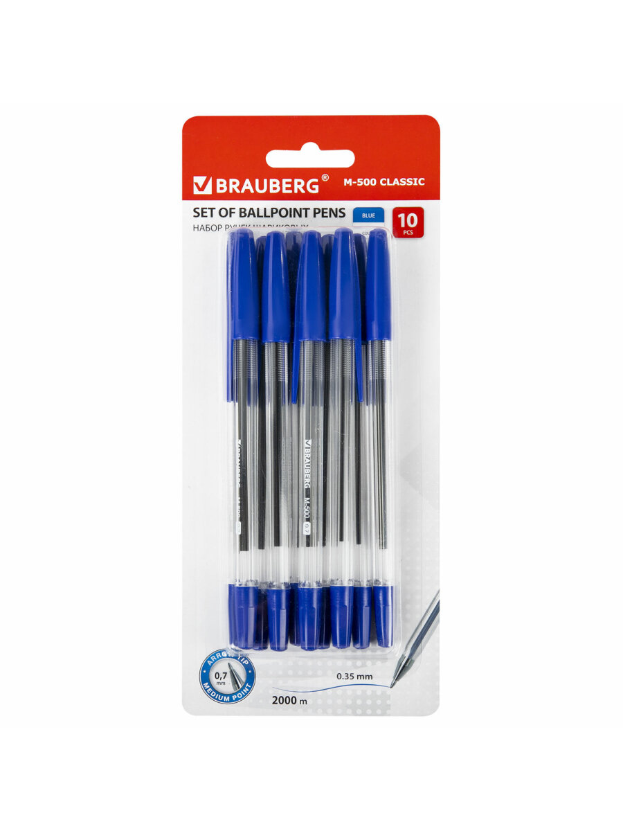 Ручка шариковая Brauberg 10 шт. - фото 5