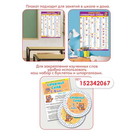Плакат Открытая планета Словарные слова А2