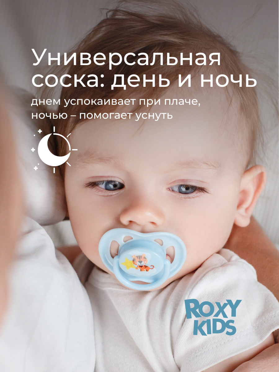 Пустышка ROXY-KIDS силикон от 0 мес. 2 шт. - фото 2