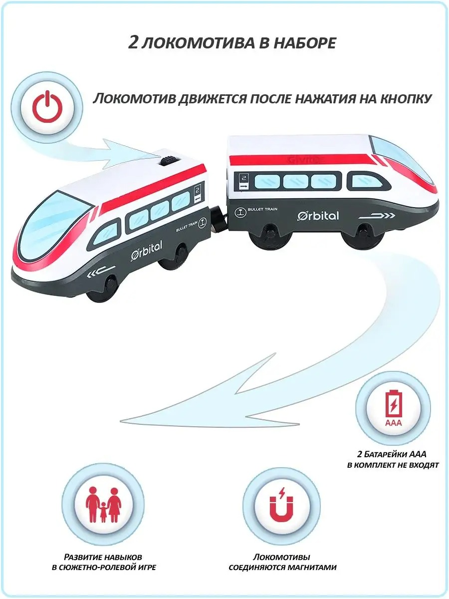 Набор железнодорожный Givito G212-033 - фото 4