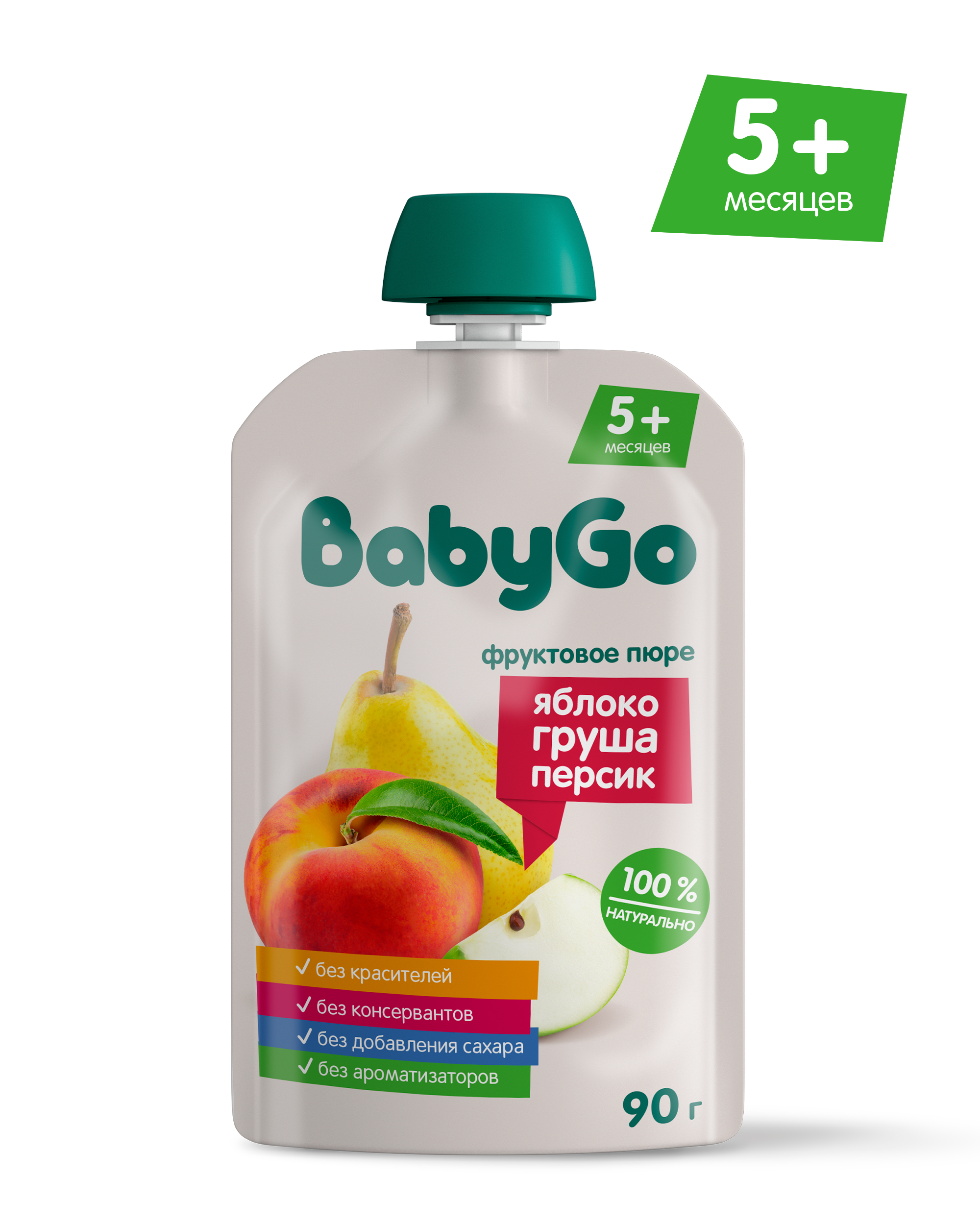 Пюре BabyGo Фруктовый салатик с 5 мес 90 г - фото 1