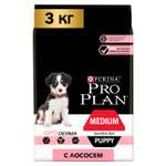 Корм для щенков PRO PLAN средних пород с чувствительной кожей с комплексом Optiderma лосось c рисом 3кг