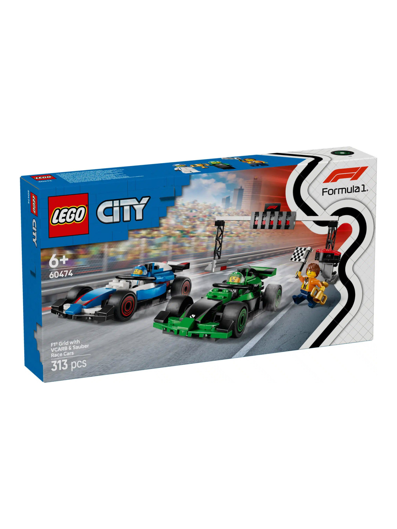 Конструктор LEGO City F1 Cтарт с автомобилями 313 дет. - фото 1