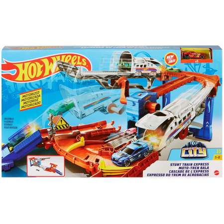 Трек Hot Wheels Поезд-экспресс с пусковой установкой