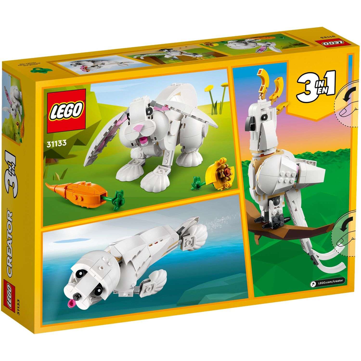 Конструктор LEGO Creator Белый кролик блочный - фото 8