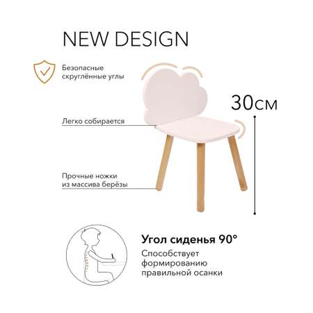 Стул детский Happy Baby Oblako chair розовый