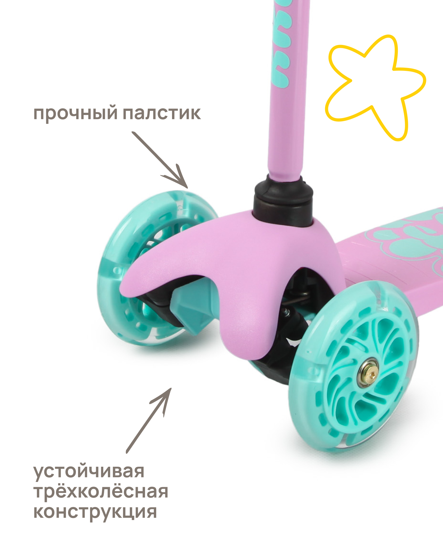 Самокат Kreiss трехколесный - фото 5