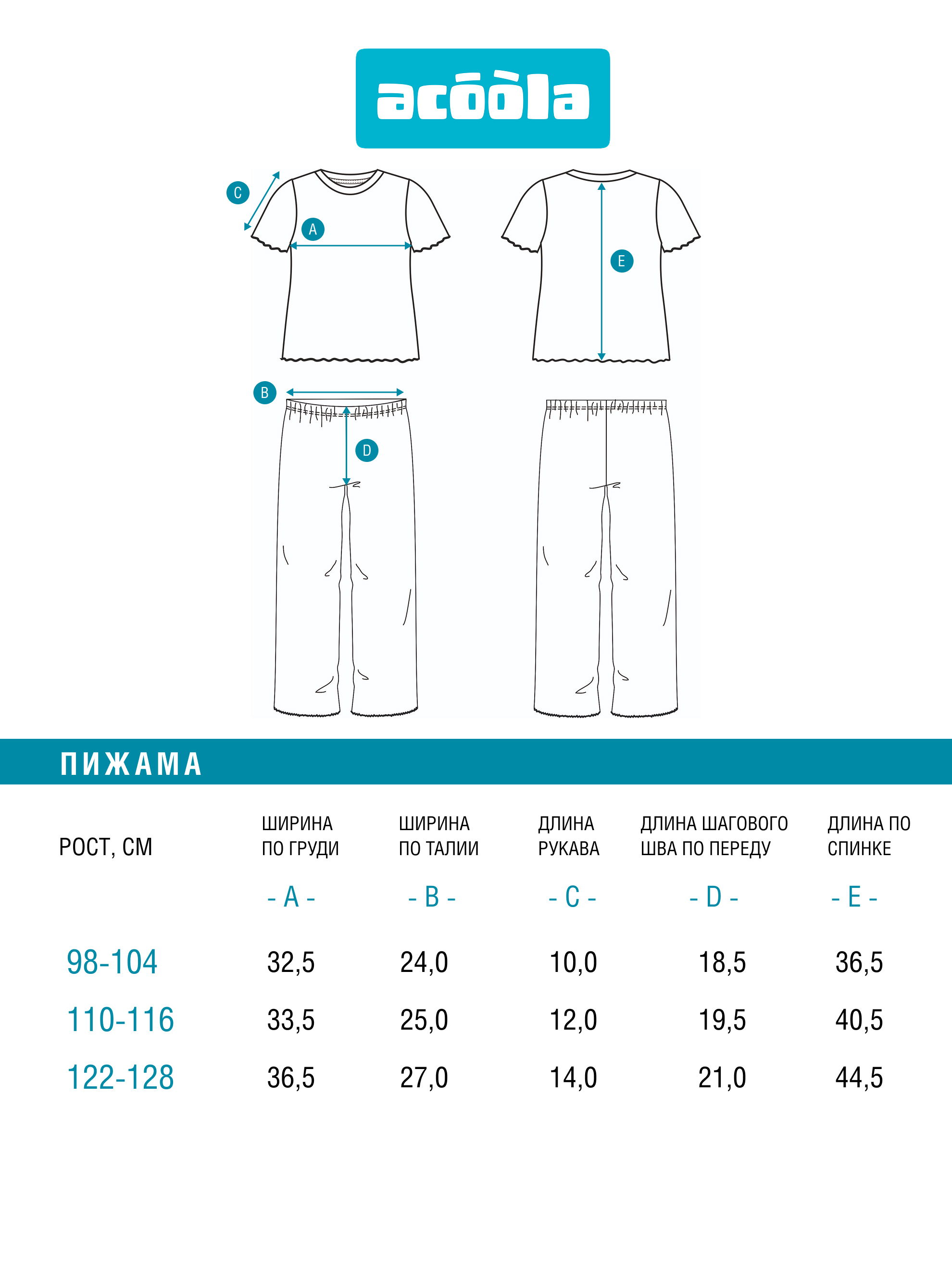 Пижама Acoola 20224280063_0094902 - фото 9