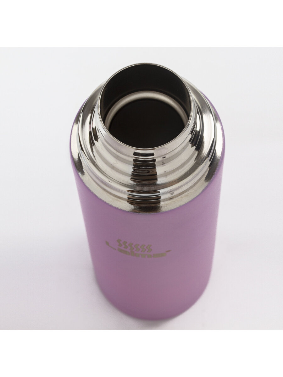 Термос Лайма классический с узким горлом 2 чашки 0.5 л нержавеющая сталь розовый - фото 13