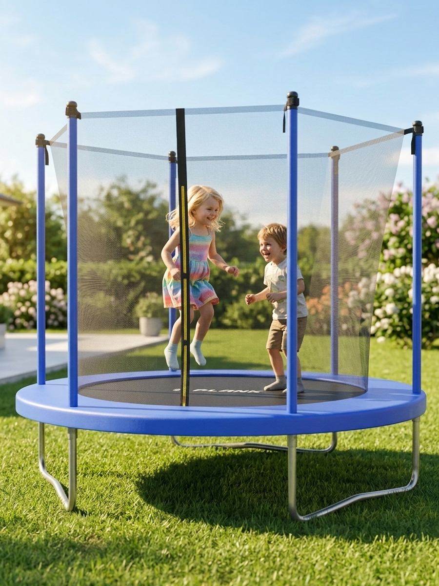 Батут уличный Plank SKY 8ft internal 244см с внутренней сеткой - фото 7