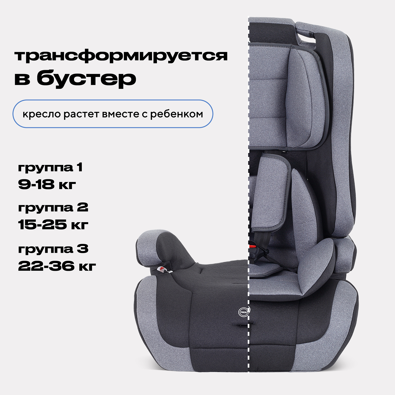 Автокресло Rant Basic Basic Black 1/2/3 (9-36 кг) - фото 2