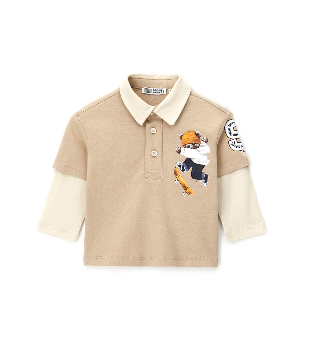 Поло с длинным рукавом ORIGINAL MARINES DFA0695NM_14-1208TCX - фото 1