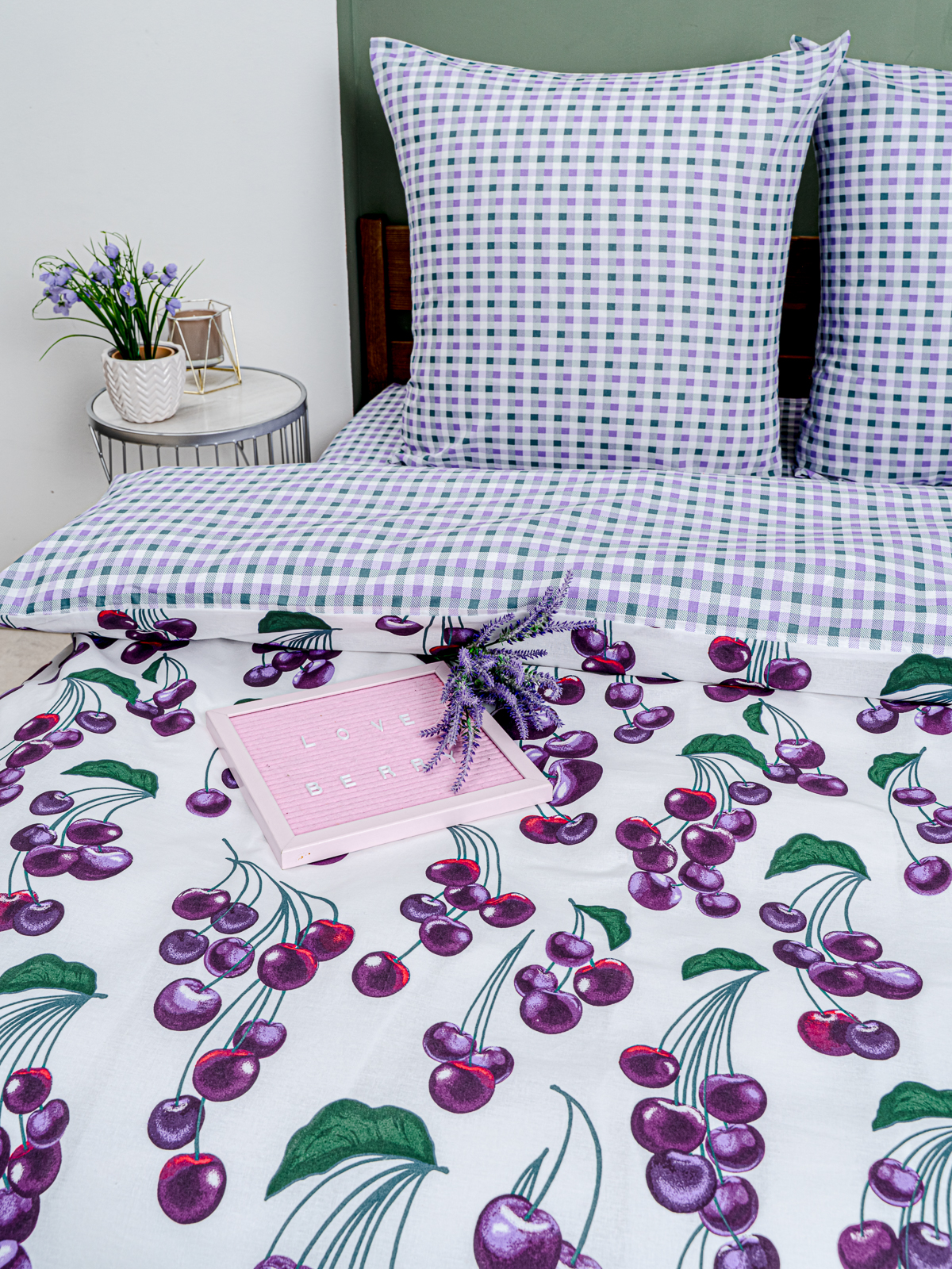 Комплект постельного белья LOVEBERRY Черешня полутораспальный 4 предм. - фото 7