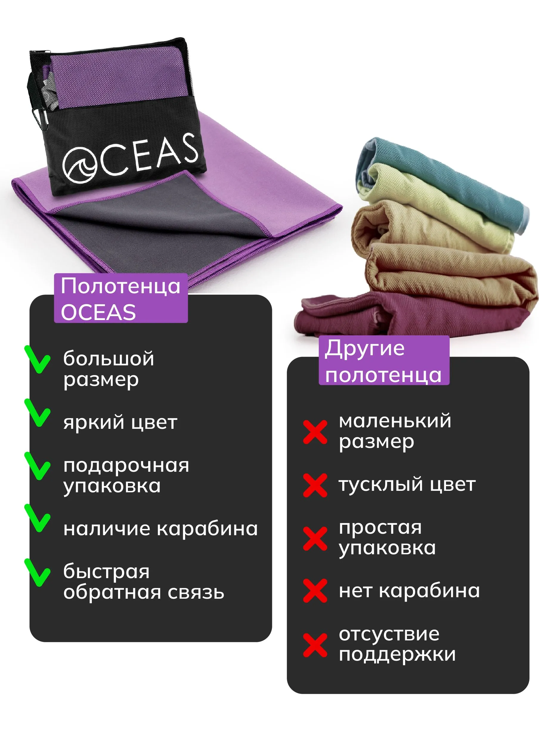 Полотенце OCEAS 75 x 150 см - фото 7