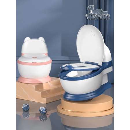 Горшок детский RIKI TIKI baby унитаз анатомический с крышкой FG370 голубой