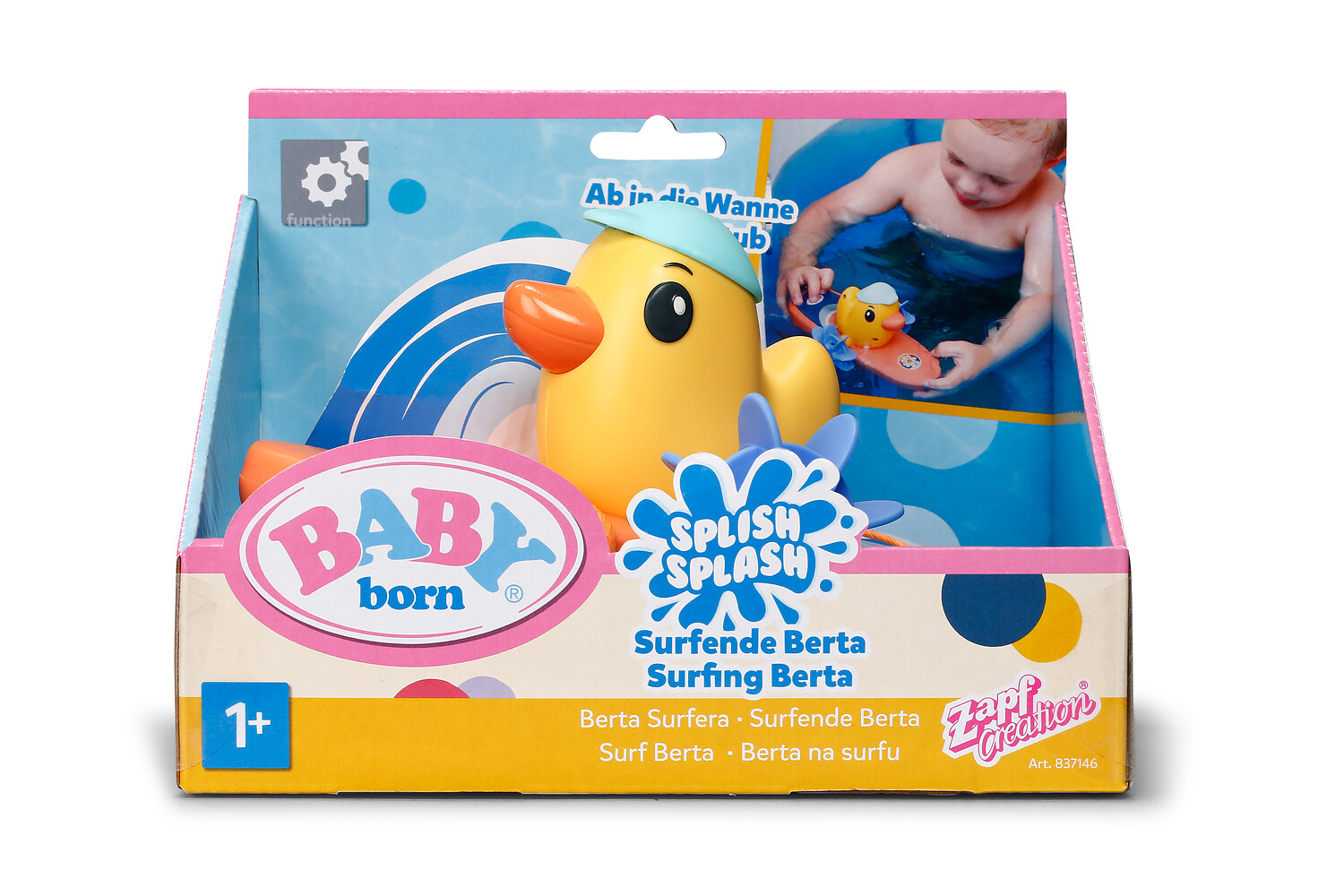 Игрушка BABY BORN для ванны плавающая утка Берта - фото 1