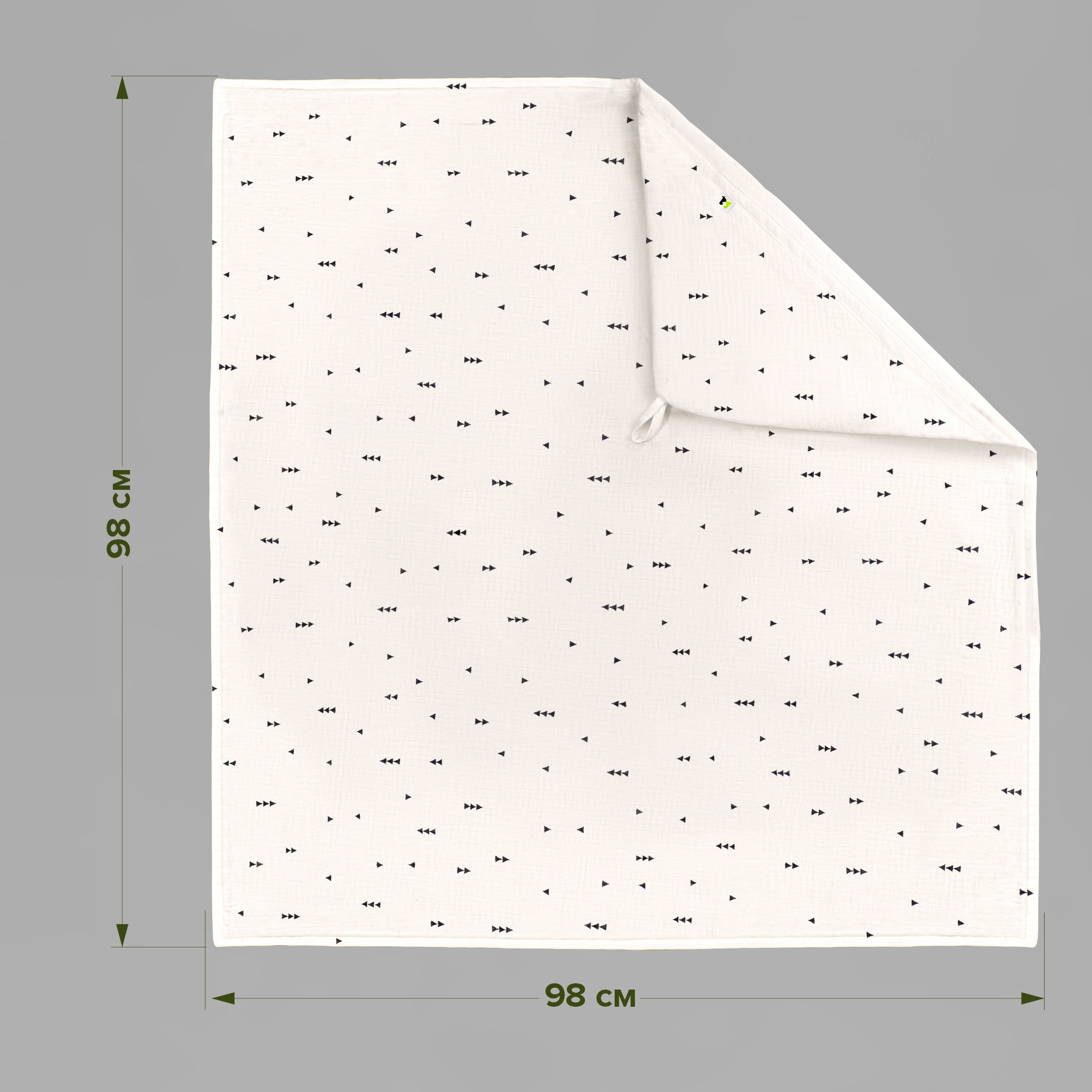 Полотенце уголок Фабрика Бамбук с капюшоном (уголком) 98 x 98 см - фото 3