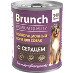Корм для собак Brunch влажный полнорационный с сердцем 340г