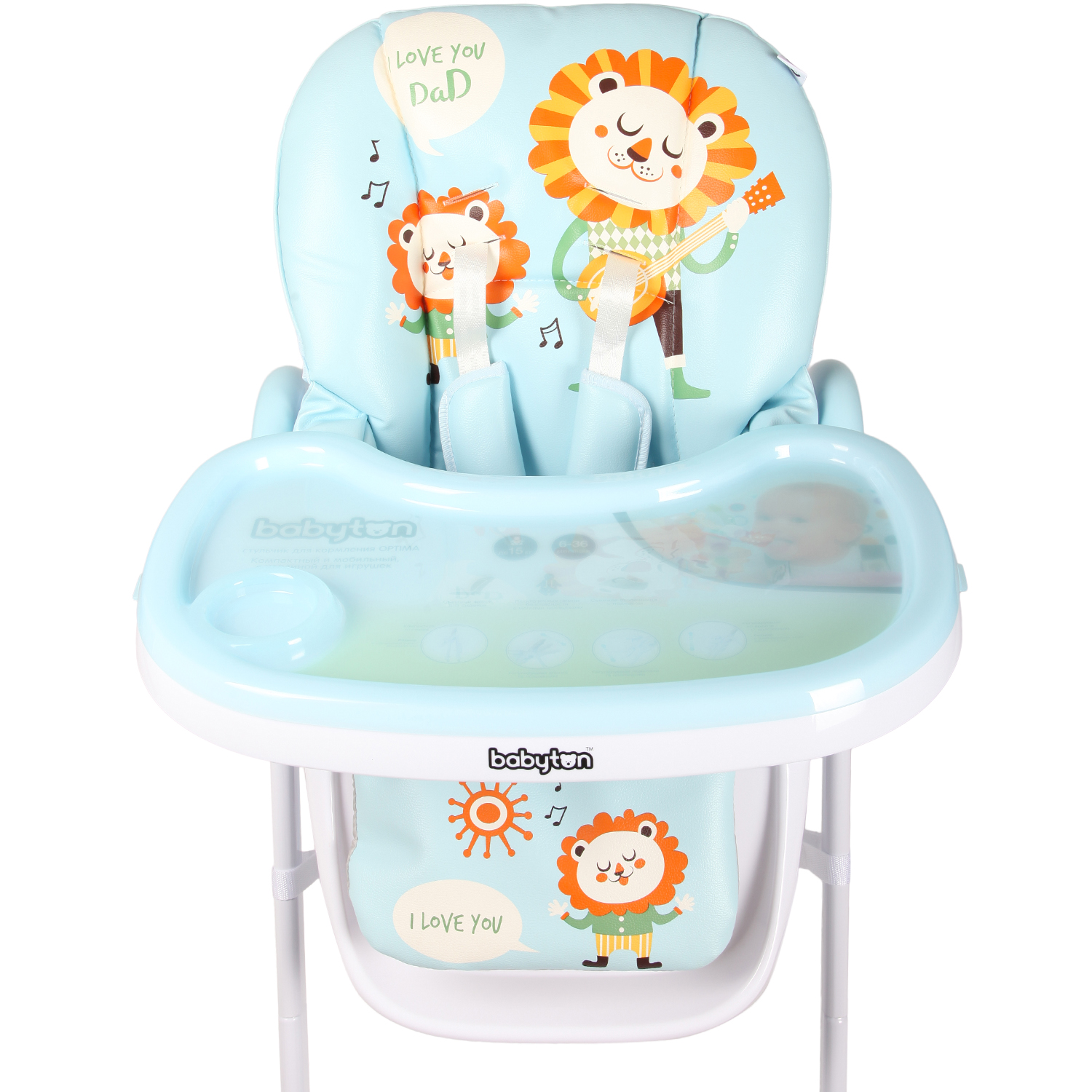 Стульчик для кормления Babyton Optima Blue классический - фото 8