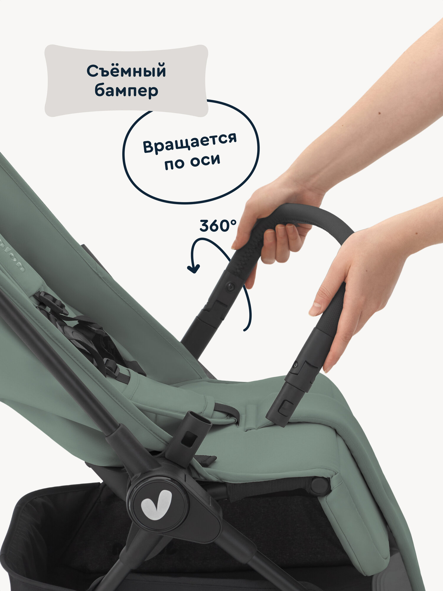 Коляска прогулочная Junion Tokky зеленый - фото 15