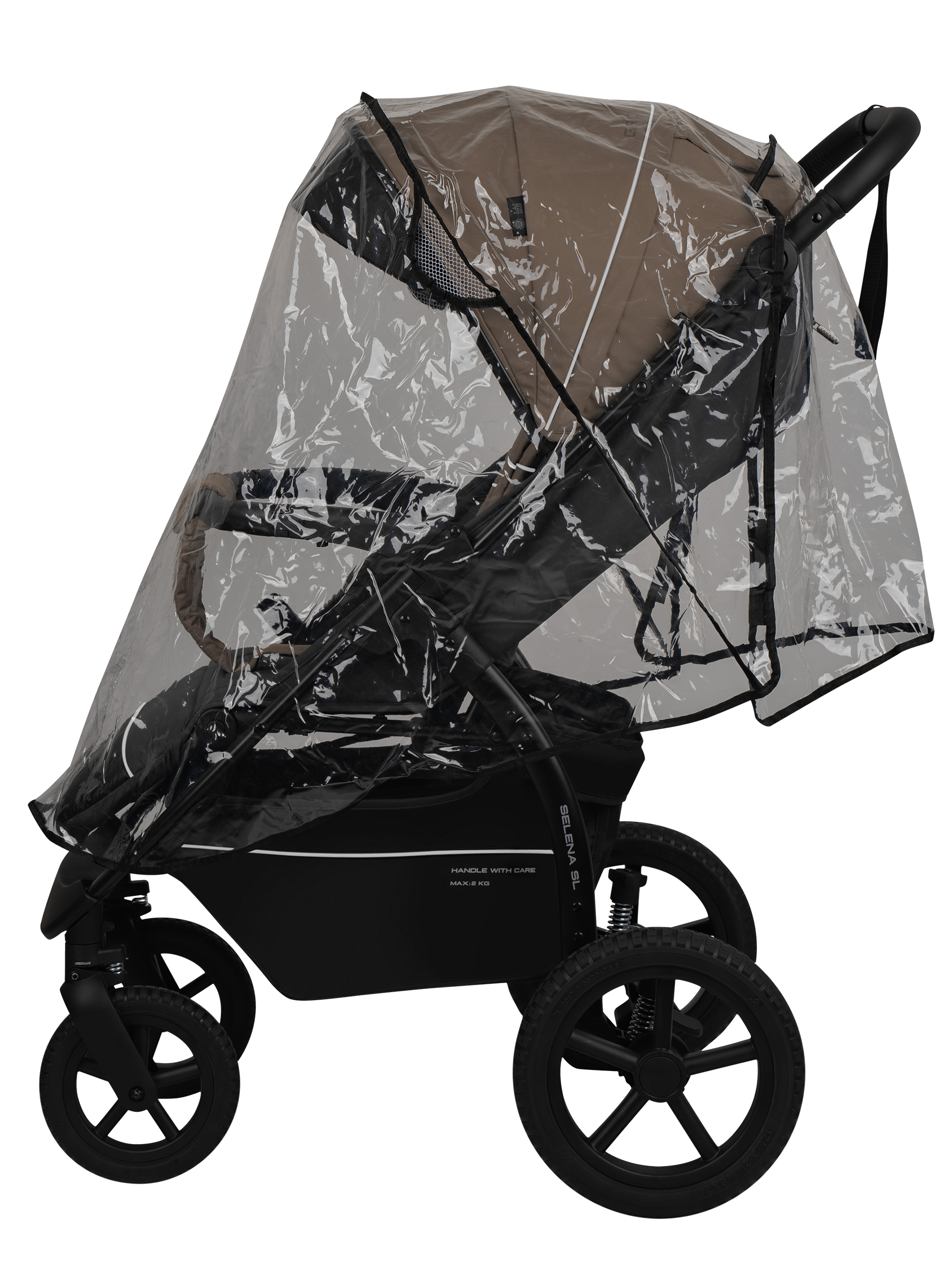 Коляска прогулочная JOVOLA Selena SL темно-бежевый-серый - фото 25