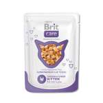 Корм влажный для котят Brit Care 80г с курицей и сыром пауч