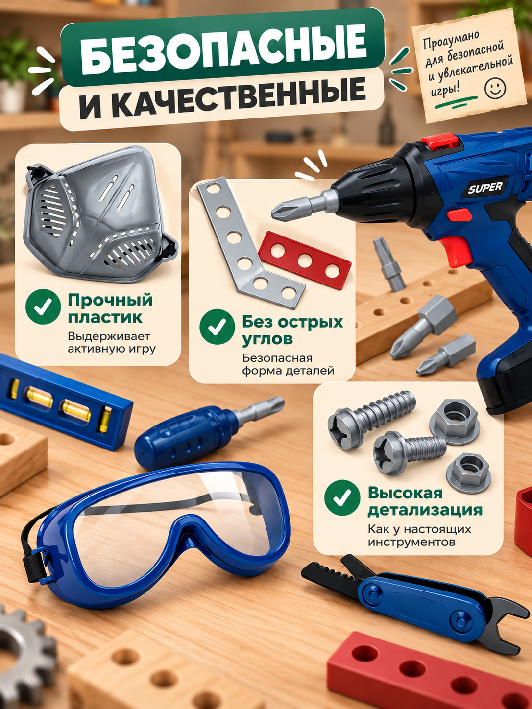 Игрушка TrendToys инструменты детские 52 предм. - фото 6