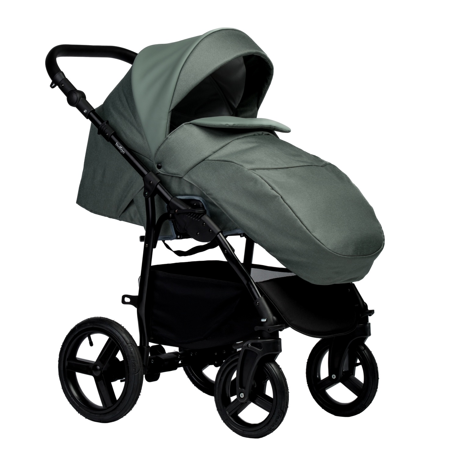 Коляска 2в1 Indigo Impulse Eco Ie 01 шалфей - фото 4