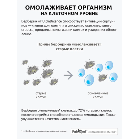 Берберин UltraBalance комплекс с хромом 500 мг для похудения и снижения веса