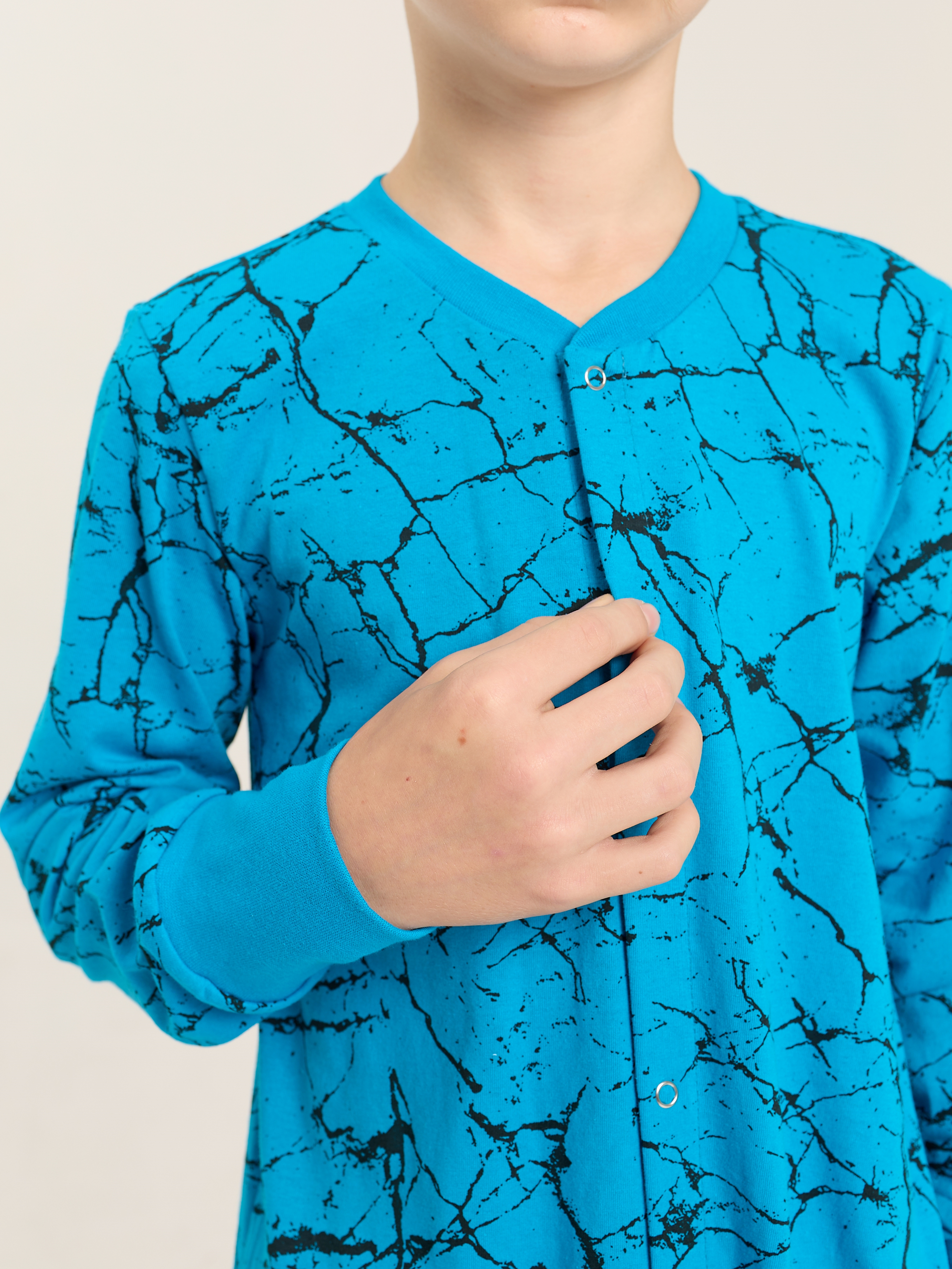 Пижама Весёлый человечек Д00113П/Мрамор - фото 3