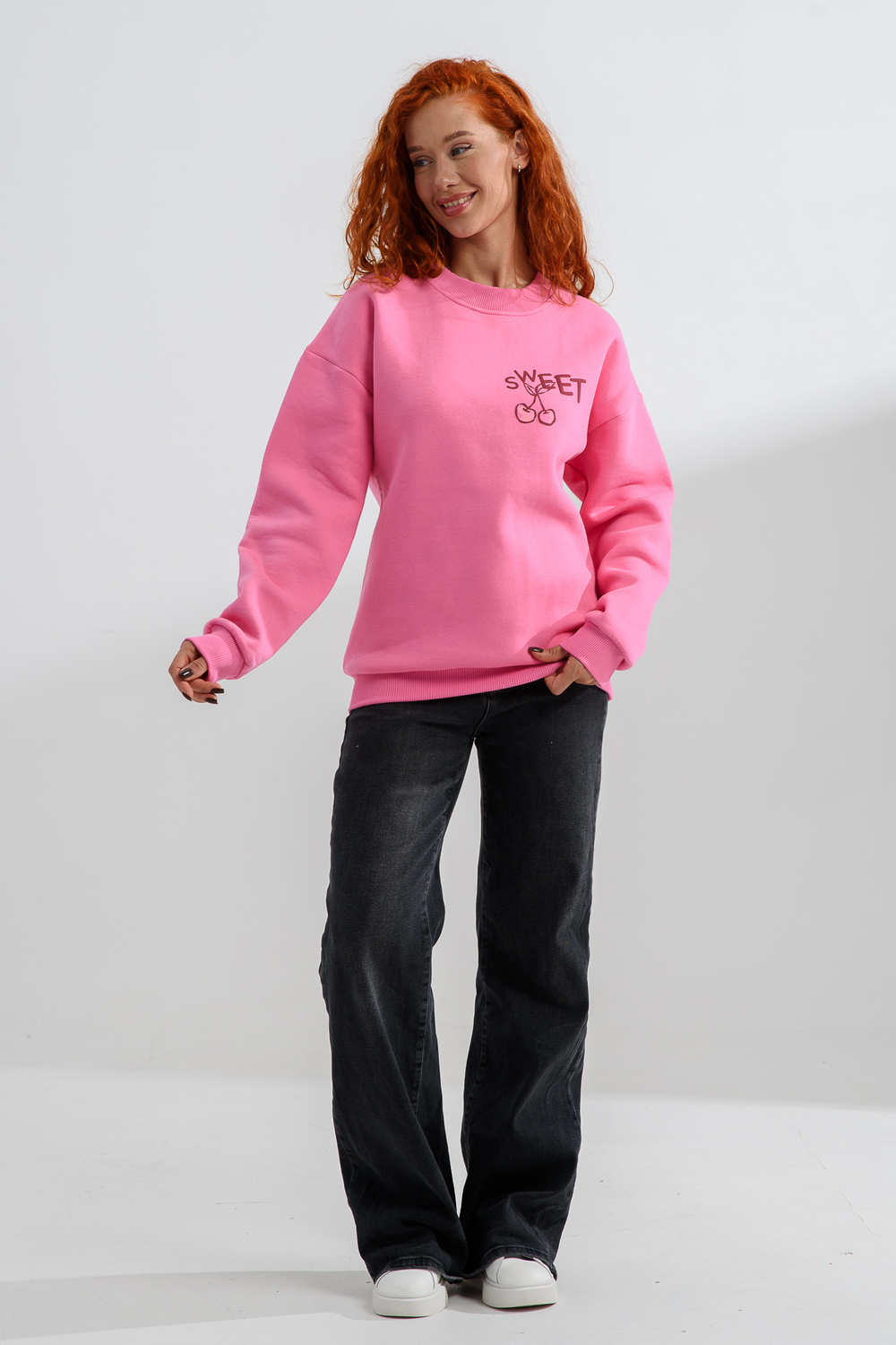 Свитшот Натали Суслова 8572 розовый+сладко - фото 2